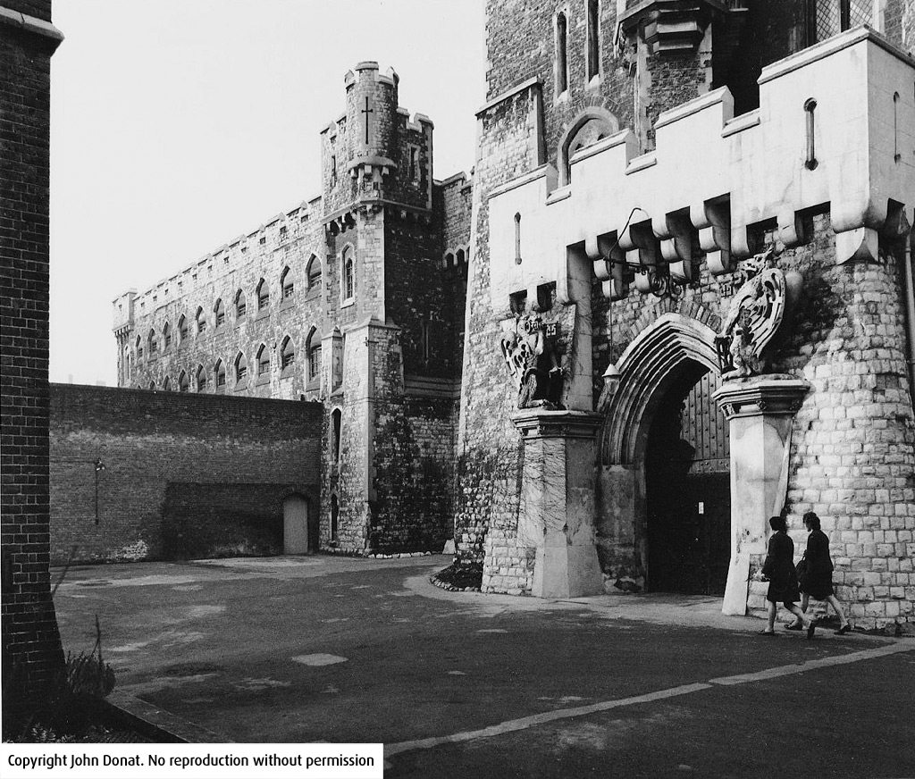 Photo of the old gates of Holloway Prison with the Griffins on the gates